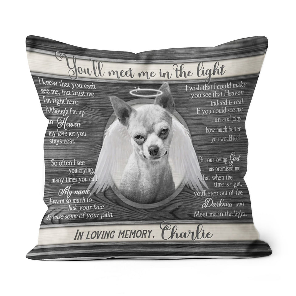Pet Loss Gift, Rainbow Bridge Dog, Dog Sympathy Gifts, Loss Of Pet Gift,Pet Sympathy Gifts, Loss Dog Gift Personalized Suede Throw Pillow