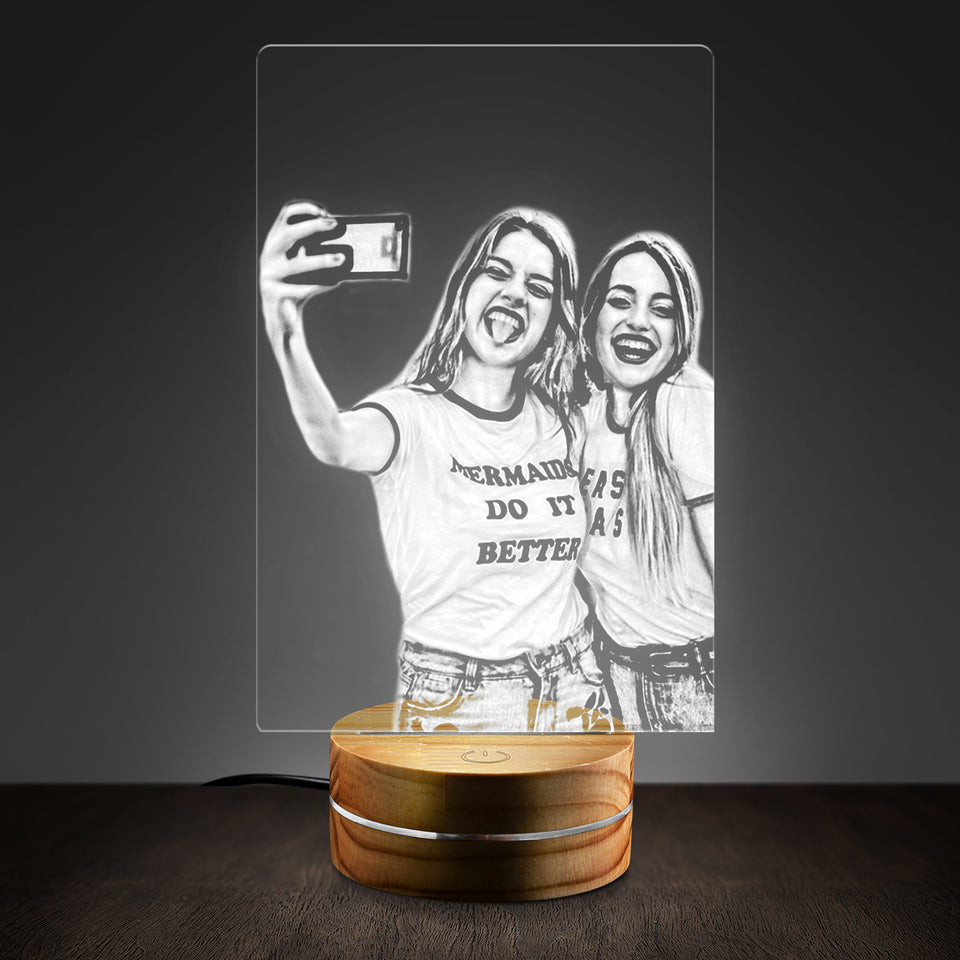 Buy Movdyka Custom Anniversary Present for Wife, 2D Laser Engraving  Personalised Gifts for Girlfriend, Love Gift with LED Base for her, Unique  Birthday Gifts for Women Online at desertcartINDIA