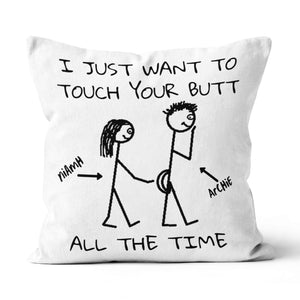 Valentine Gift For Boyfriend, Valentine Day Gift For Him, Funny Personalized Boyfriend Canvas Throw Pillow