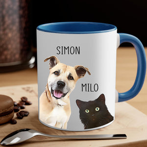 Custom Cat Coffee Accent Mug Personalized Cat Mom Accent Mug with Photo & Name Custom Pet Accent Mug Gift for Pet Lovers