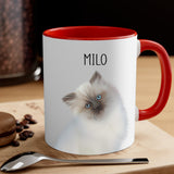 Custom Cat Accent Mug Personalized Cat Accent Mug with Photo & Name Custom Pet Accent Mug Cat Mom Accent Mug Gift for Pet Lovers Cat Coffee Accent Mug