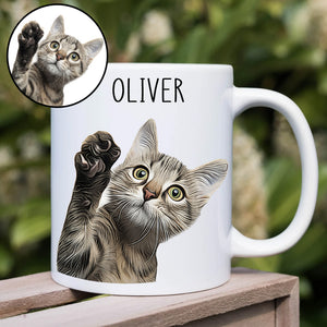 Custom Cat Mug Personalized Cat Mug with Photo & Name Custom Pet Mug Cat Mom Mug Gift for Pet Lovers Cat Coffee Mug