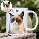 Custom Cat Mug Personalized Cat Mug with Photo & Name Custom Pet Mug Cat Mom Mug Gift for Pet Lovers Cat Coffee Mug