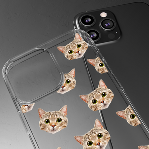 Custom Cat Phone Case, Custom Pet Illustrated Phone Case, Cat iPhone Case, Pet IPhone Case, Pet Lovers Gift, Dog Owner Gift