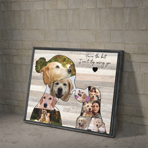 Custom Collage Golden Retriever Dog Canvas, Dog Mom Gift, Pet Owner Gifts, Custom Dog Portrait Canvas