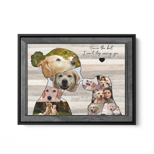 Custom Collage Golden Retriever Dog Canvas, Dog Mom Gift, Pet Owner Gifts, Custom Dog Portrait Canvas
