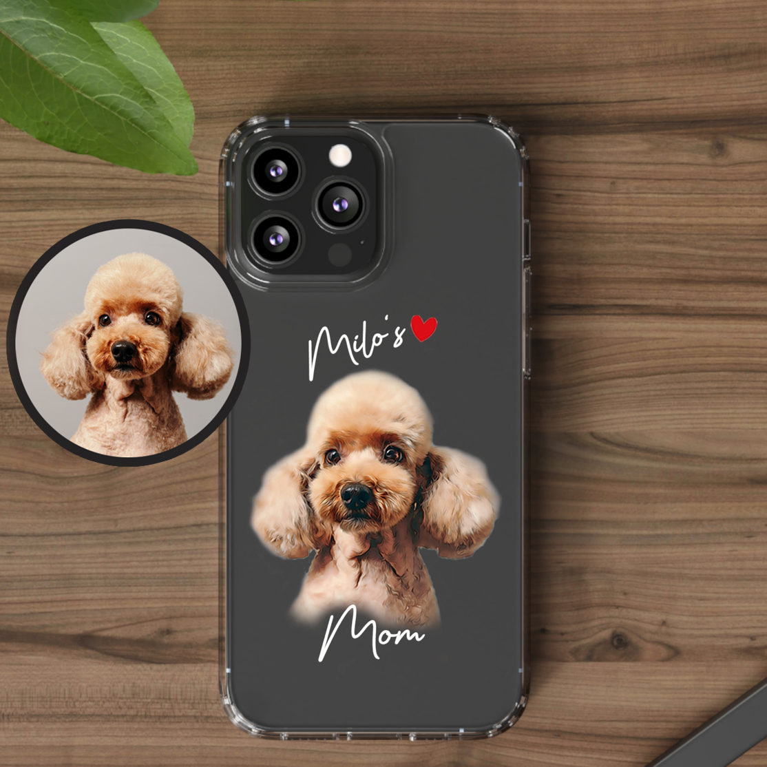 Custom Dog Mom Dog Face Personalized Phone Case Dog Mom Gift Your