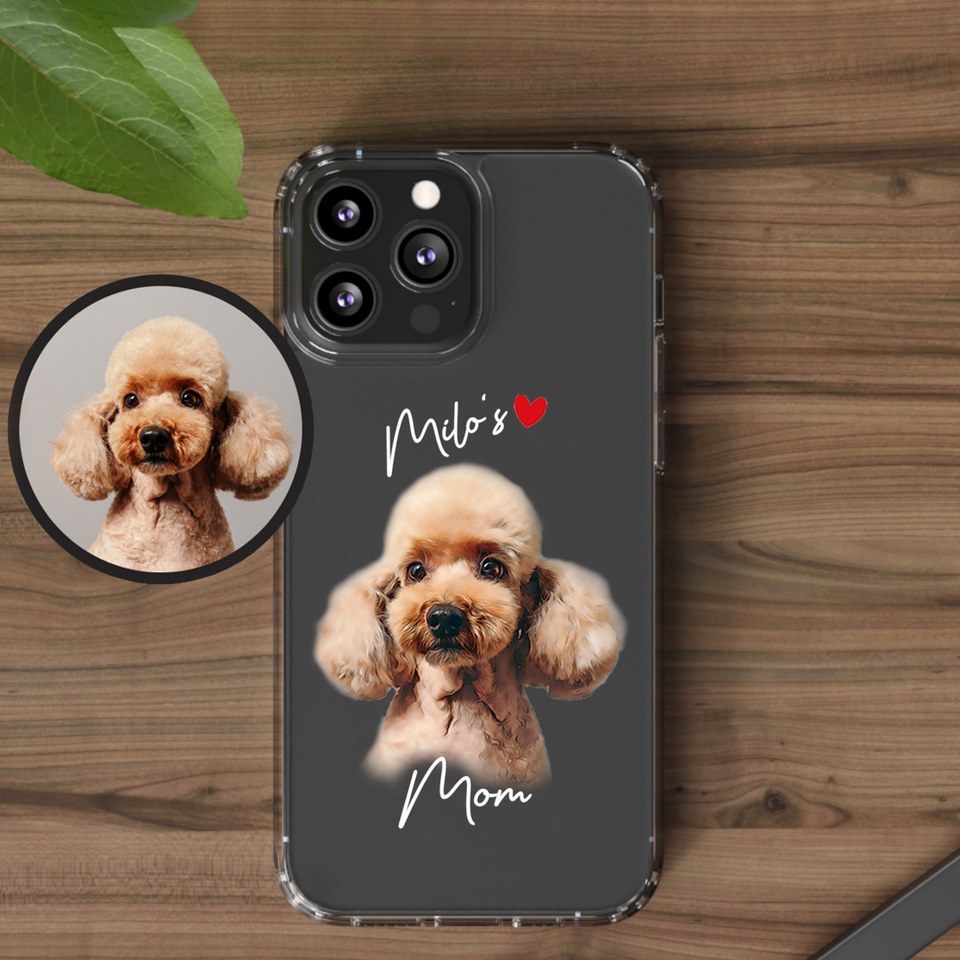 Custom Dog Mom Dog Face Personalized Phone Case Dog Mom Gift Your Dog on Phone Case Pet Dog Lovers Gift