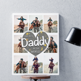 Personalized Photo Dad Canvas, Gift For Dad, Gift For Father's Day, Birthday Gift For Dad, The Best Daddy in the world Canvas