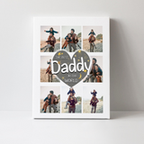 Personalized Photo Dad Canvas, Gift For Dad, Gift For Father's Day, Birthday Gift For Dad, The Best Daddy in the world Canvas