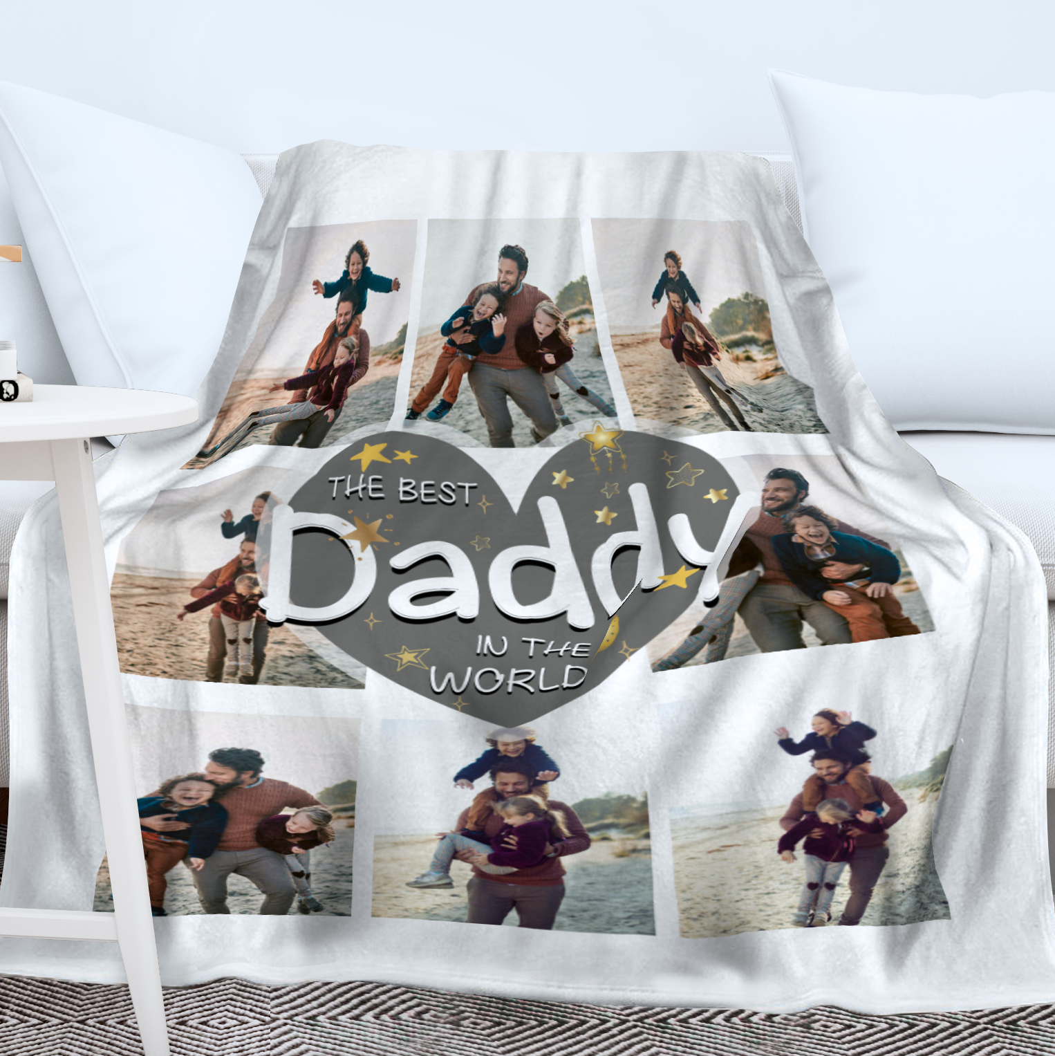 Papa Fishing Blanket, Fathers Day Blankets