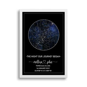 Gift for Boyfriend, Gift for Him, Husband Anniversary, Personalize Night Sky, Custom Star Map Gift