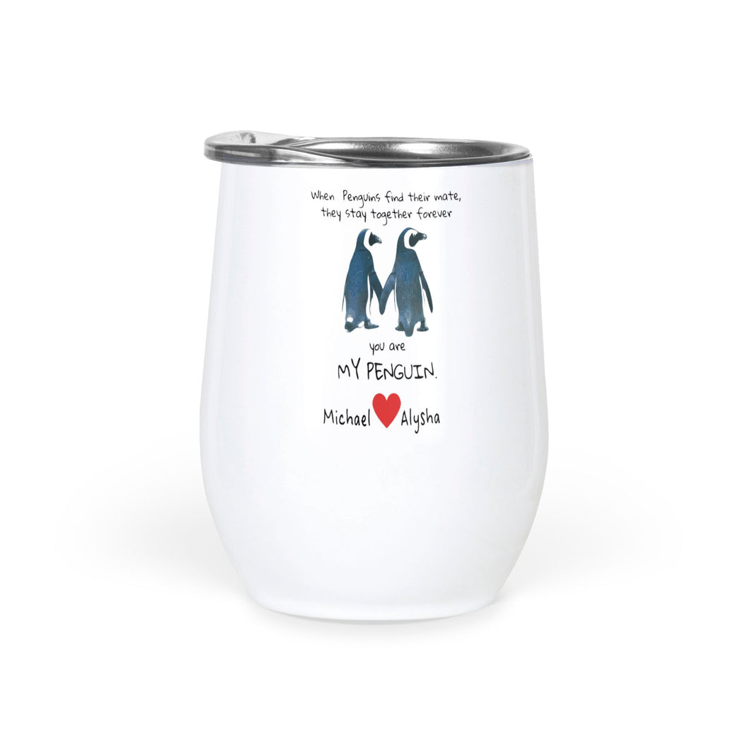 Penguin Valentine Gift for Her or Him, Best Valentine Gift for Girlfriend, Valentine Gift for Wife, Valentine Gift For Her, Valentine Gift Wine Tumbler