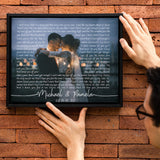 First Dance Lyrics On Canvas Wedding Song Lyrics Wall Art Custom Song Lyric Art Wedding Anniversary Gift Personalized Lyrics Gift