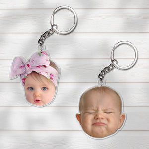Gift for Mom Custom Baby Face Personalized Acrylic Keychain