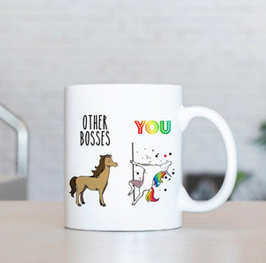 Funny Boss Unicorn Personalized Mug, Custom Coffee Mug Gift, World's Best Boss, Funny Best Boss, Boss Gag Gifts
