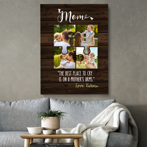 Personalized Mom Photo Canvas, Gift For Mom, Gift For Mother's Day, Birthday Gift For Mom, Mother Gift Canvas, Family Quote Canvas