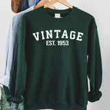 Custom Year 70th Birthday Sweatshirt, Vintage 1953 Birthday Sweatshirt for Women - GreatestCustom