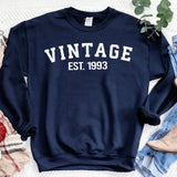 Custom Year 30th Birthday Sweatshirt, Vintage 1993 Birthday Sweatshirt for Women - GreatestCustom