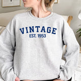 Custom Year 70th Birthday Sweatshirt, Vintage 1953 Birthday Sweatshirt for Women - GreatestCustom