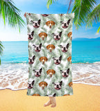 Personalized Pet Dog Cat Tropical Beach Towel - GreatestCustom