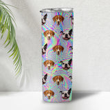 Custom Pet Dog Cat Photo Psychedelic Trippy Skinny Tumbler