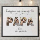 Personalized Photo For Dad Canvas, Father's Day Canvas, Birthday Gift For Daddy Wall Art