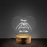 Custom Night Light as Valentines Day Gift Anniversary Gift Romantic Gift for Couple Personalized Acrylic Plaque LED Lamp Night Light