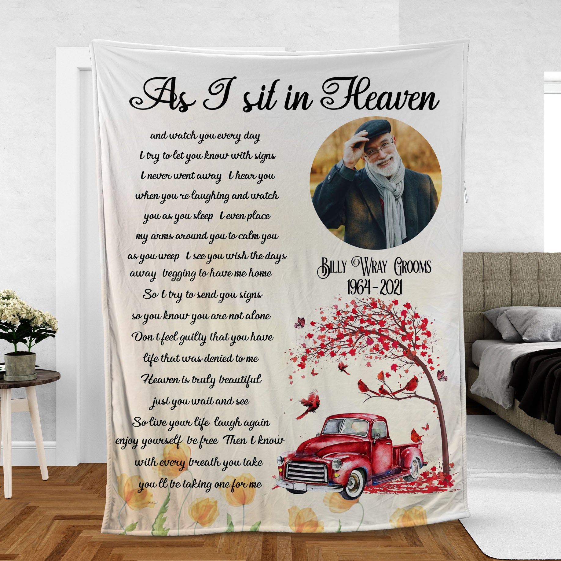 As I Sit in Heaven Memorial Photo Gift Personalised Memorial