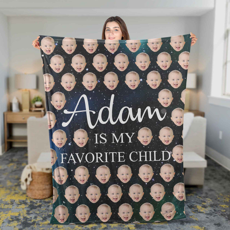 Funny Mom Personalized Blanket, Favorite Child Blanket, Gift for Mom Blanket