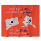 Blanket Gift for Boyfriends Girlfriends, Long Distance Relationship Gift Blanket