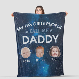 My Favorite People Call Me Dad Personalized Blanket, Father's Day Blanket