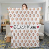 Custom Baby Face Mom Personalized Blanket, Mother's Day Blanket, Gift for Mom