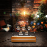 Funny Mommy Little Shits Mother's Day Gift for Mom Personalized Acrylic Plaque LED Lamp Night Light