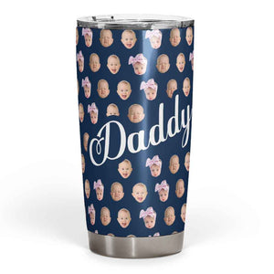 Personalized Tumbler for Dad, Kids Face Photo Fat Tumbler, Gift for Father's Day Fat Tumbler