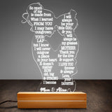 Gift For Mom From Daughter, Mother's Day I Will Always Be Your Little Girl Personalized Acrylic Plaque LED Lamp Night Light