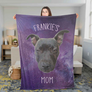 Personalized Custom Dog Mom Funny Fleece/Sherpa Blanket, Dog Mom Gift Blanket
