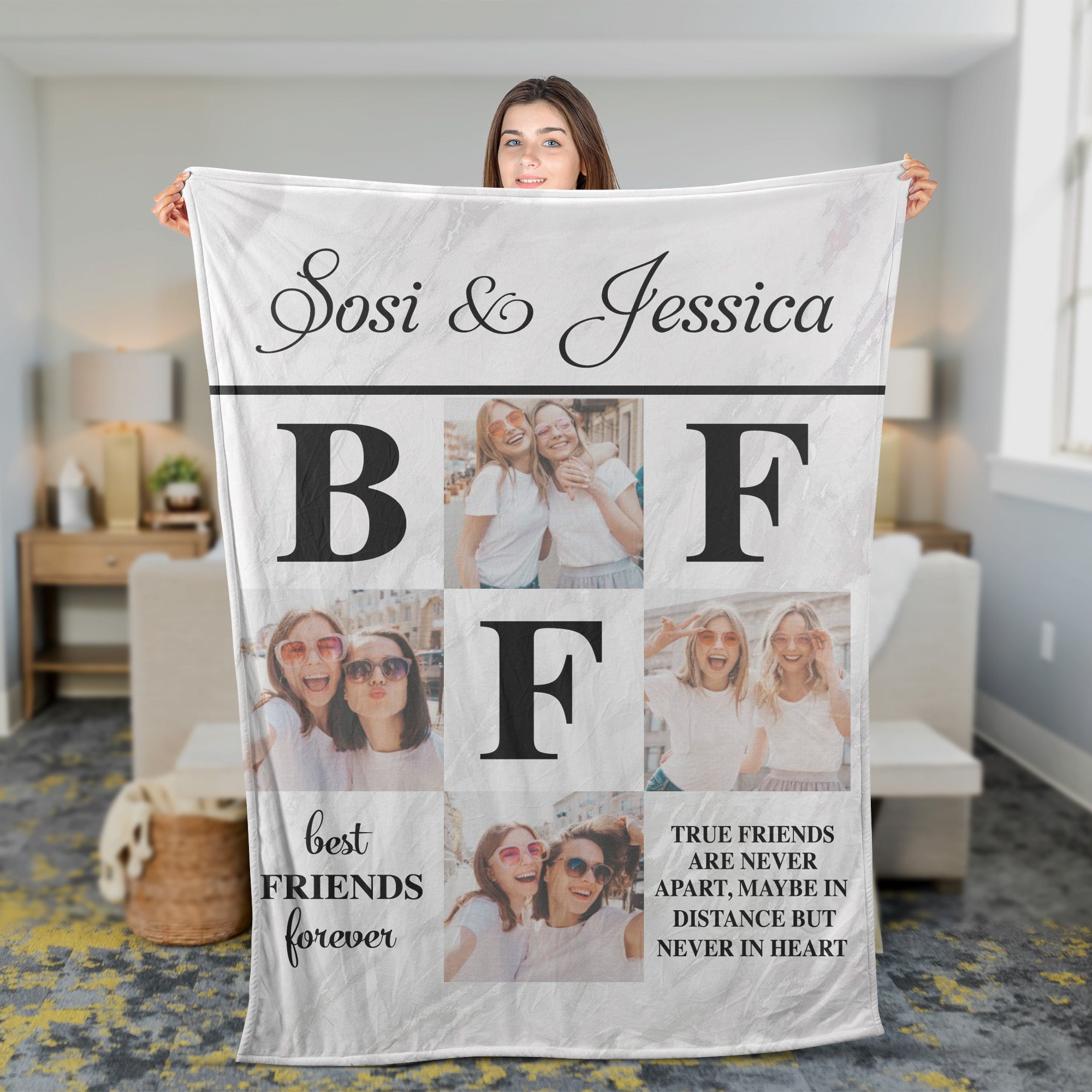 Best friend blanket discount custom