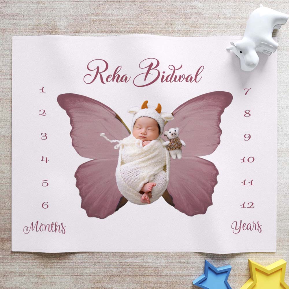 Growth Chart Girl Years And Months Baby Development Butterfly