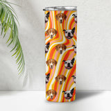 Custom Pet Dog Cat Photo Psychedelic Trippy Skinny Tumbler