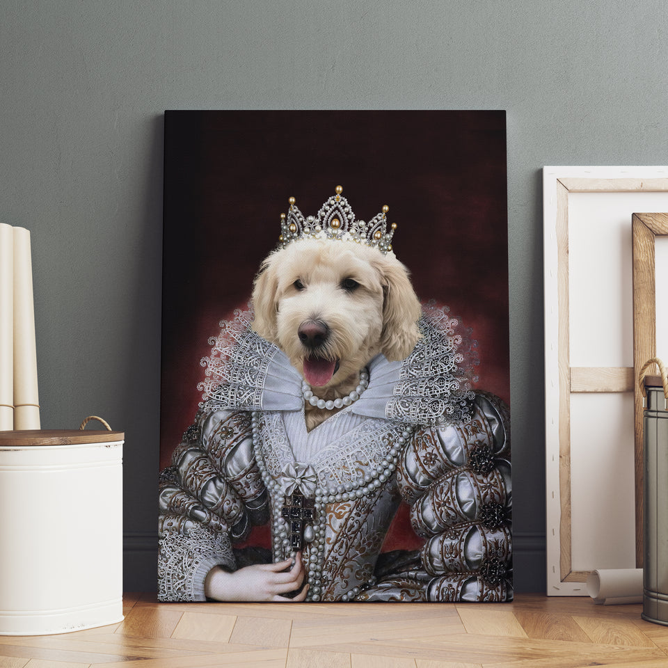 Custom Pet Portrait, Royal Pet Portrait, Mother'S Day Gift Pet Portrait Regal, Dog Portrait, Pet Loss Gift, Dog Passed Away, King Queen Pet