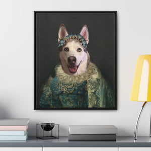 Custom Pet Portrait, Royal Personalized Pet Gift, Crown King Dog, Pet Sympathy, Dog Memorial Pet Loss Gift, Renaissance Costume, Canvas Dog