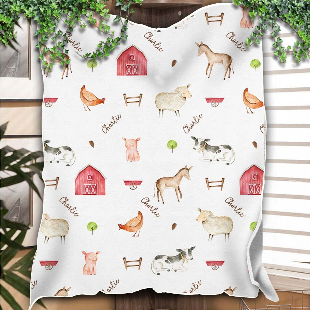 Farm animal best sale baby blanket