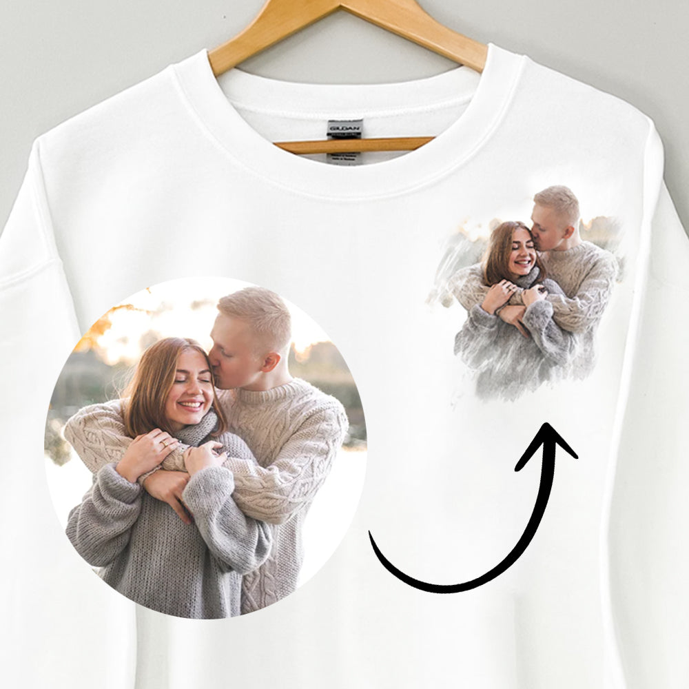 Custom Sweatshirt with Picture, Photo Sweatshirt, Custom Any Photo on Sweashirts