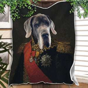 Custom Royal Pet Blanket, Royal Pet Queen King, Personalized Dog, Cat Blanket, Custom Pet Funny Blanket, Renaissance Pet, Fancy Pet Blanket