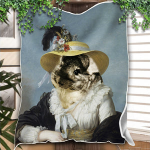 Custom Royal Pet Blanket, Royal Pet Queen King, Personalized Dog Blanket, Custom Pet Funny Blanket, Renaissance Pet, Fancy Pet Blanket