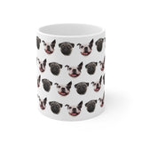 Custom Dog Face Mug, Personalized Cat Face Pattern Mug, Customized Faces Mug, Dog Photo Mug, Cat Photo Mug, Personalized Pet Lover Gift