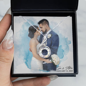 Custom Photo Wedding Necklace, Bride and Groom Necklace with Picture