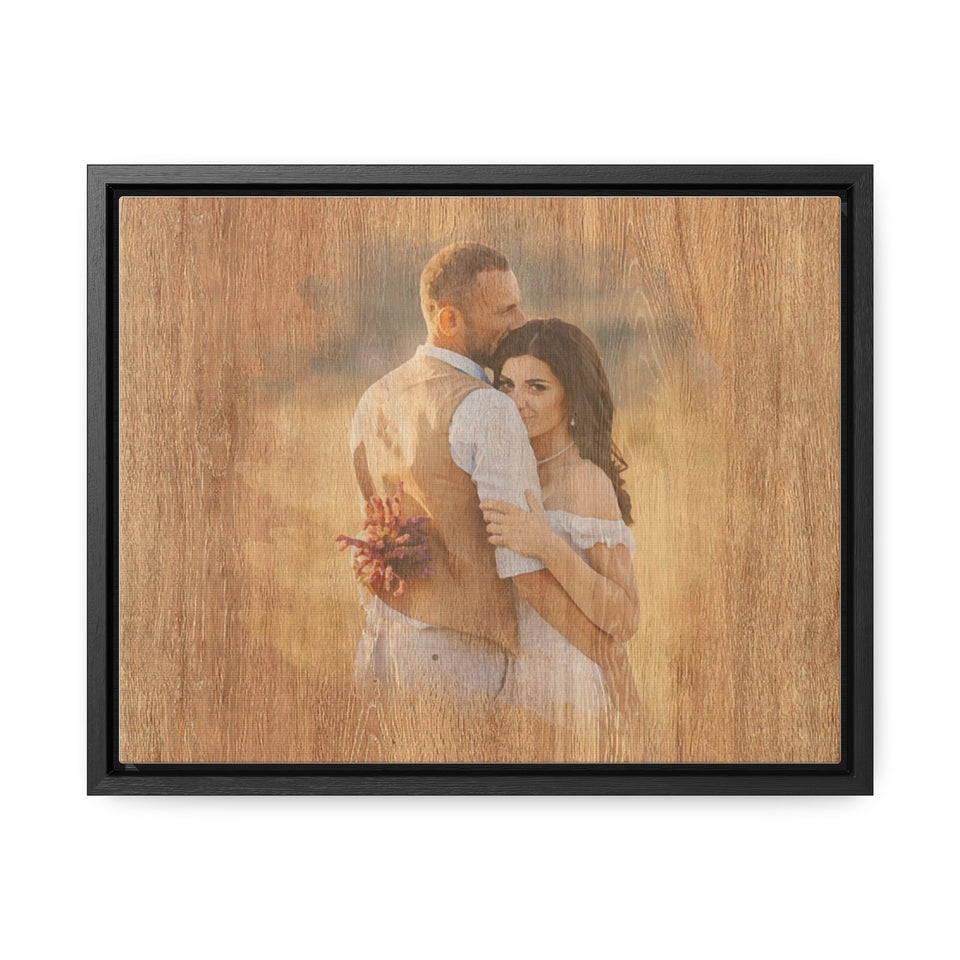 Personalized Photo Wedding Couple Watercolor Painting, Anniversary Gift Couple Canvas Wall Art