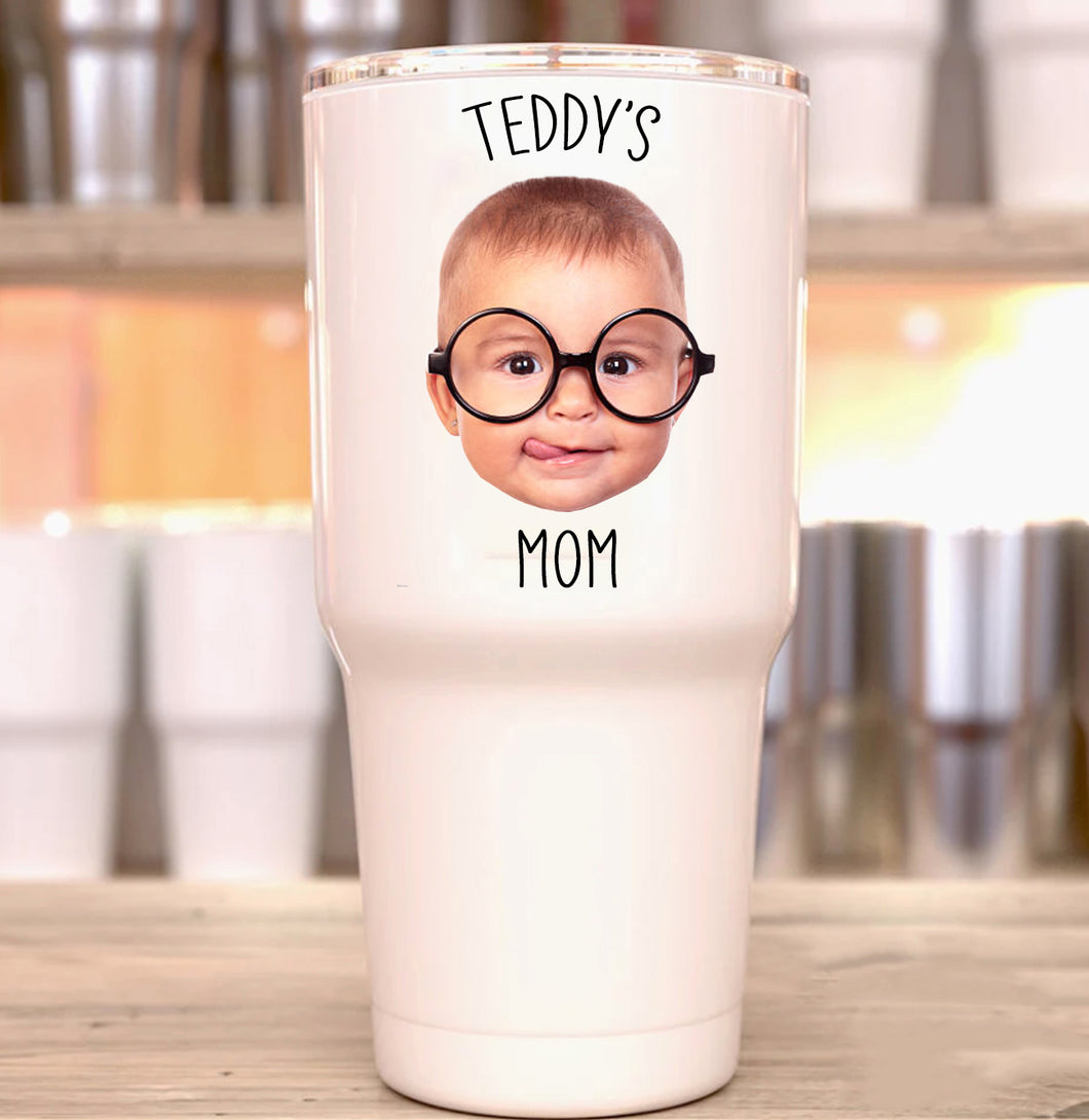 Custom Baby Face Large Tumbler, New Mom Gift, New Mother Gift, Personalized Baby Face Large Tumbler, Gift New Mom, New Mom Gift
